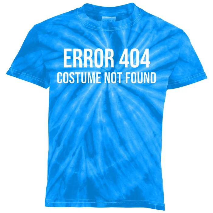 Error 404 Costume Not Found Funny Halloween Costume Kids Tie-Dye T-Shirt