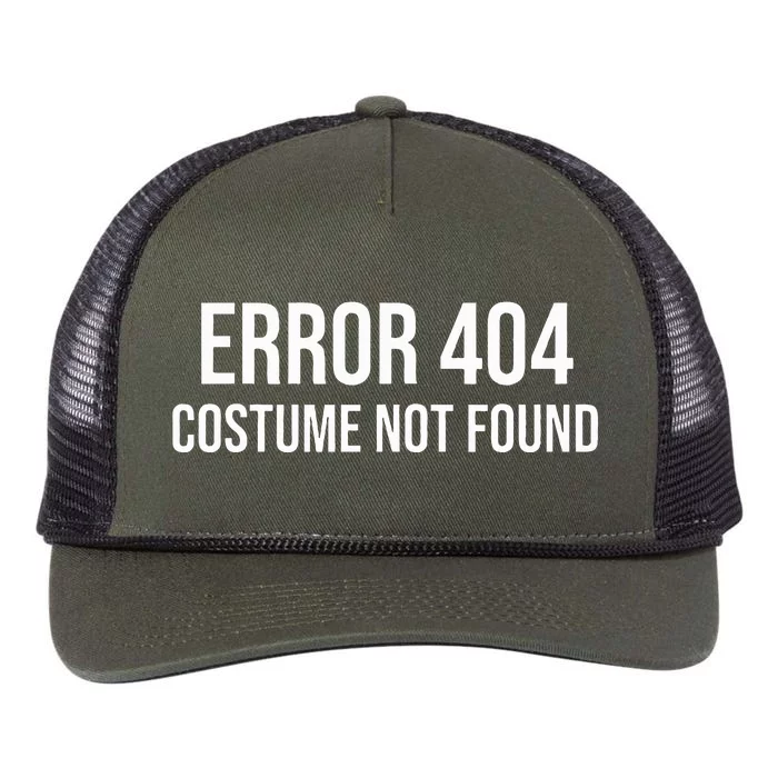 Error 404 Costume Not Found Funny Halloween Costume Retro Rope Trucker Hat Cap