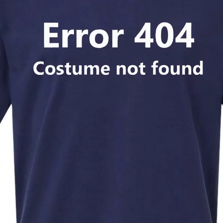 Error 404 Costume Not Found Funny Lazy Halloween Sueded Cloud Jersey T-Shirt