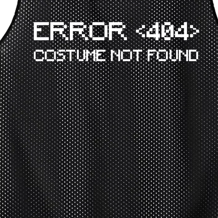 Error 404 Costume Not Found Funny Geek Halloween Costume Mesh Reversible Basketball Jersey Tank