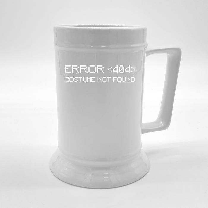 Error 404 Costume Not Found Funny Geek Halloween Costume Front & Back Beer Stein