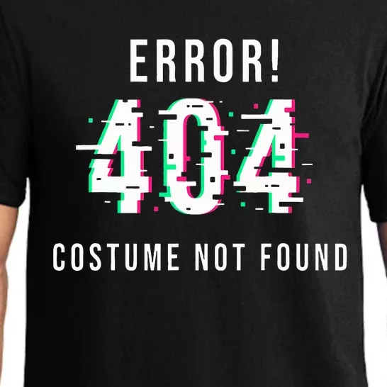 Error 404 Costume Not Found Funny Lazy Halloween Pajama Set