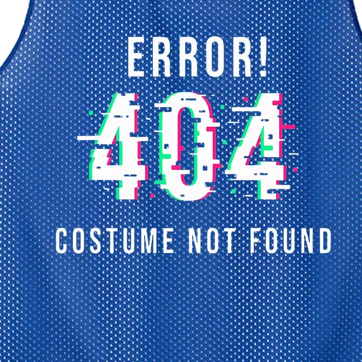 Error 404 Costume Not Found Funny Lazy Halloween Mesh Reversible Basketball Jersey Tank