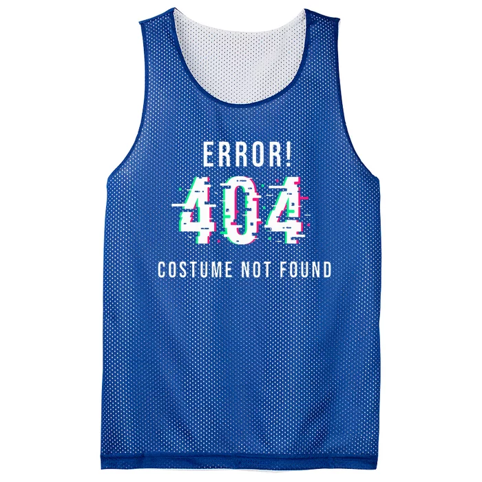 Error 404 Costume Not Found Funny Lazy Halloween Mesh Reversible Basketball Jersey Tank