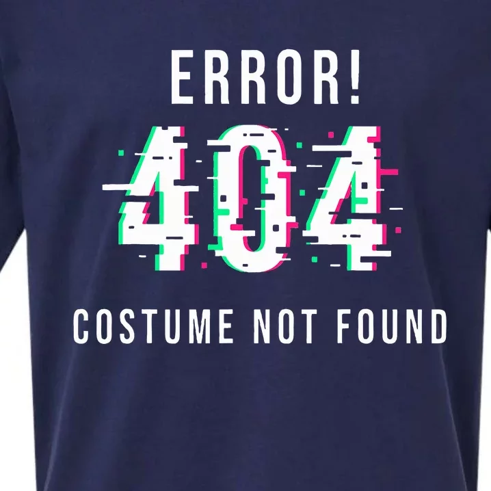 Error 404 Costume Not Found Funny Lazy Halloween Sueded Cloud Jersey T-Shirt