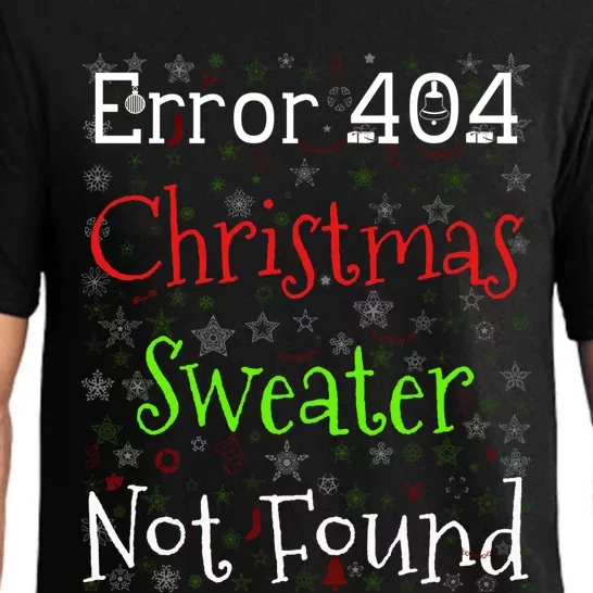 Error 404 Christmas Sweater Not Found Funny Ugly Christmas Gift Pajama Set