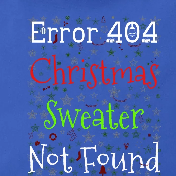 Error 404 Christmas Sweater Not Found Funny Ugly Christmas Gift Zip Tote Bag