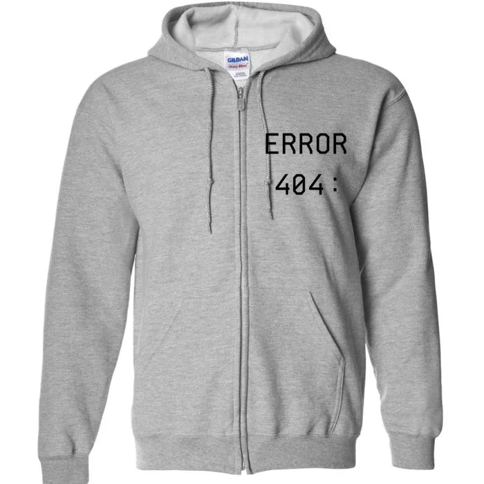 Error 404 Costume Not Found Funny Couples Matching Halloween Full Zip Hoodie