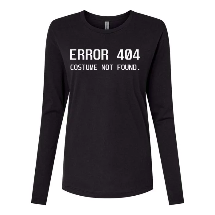 Error 404 Costume Not Found Lazy Halloween Womens Cotton Relaxed Long Sleeve T-Shirt