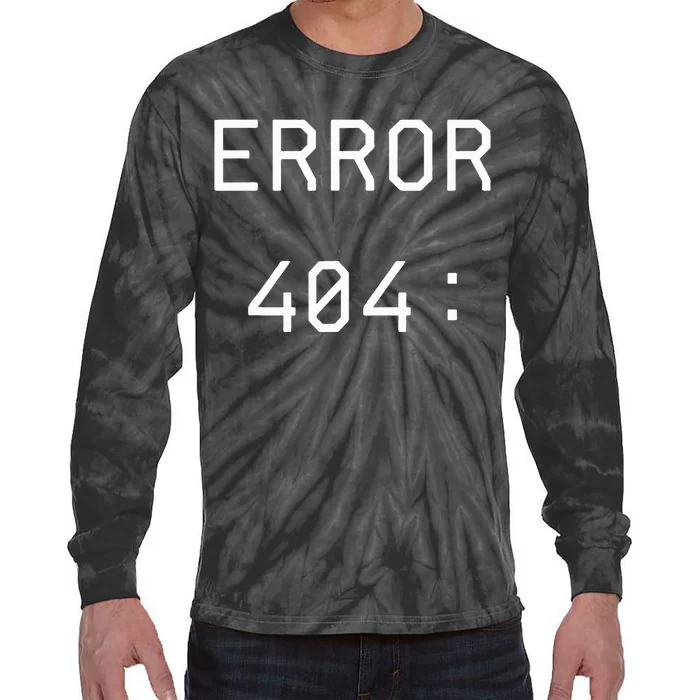 Error 404 Costume Not Found Funny Couples Matching Halloween Tie-Dye Long Sleeve Shirt