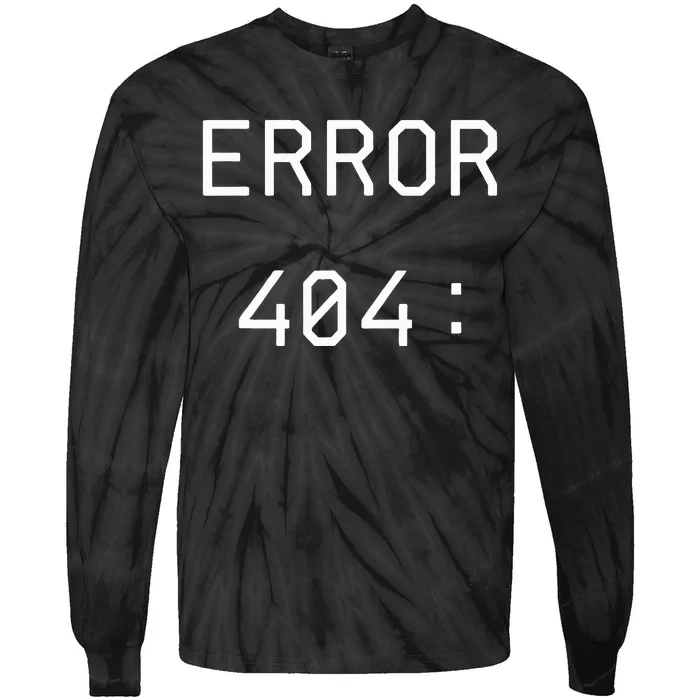 Error 404 Costume Not Found Funny Couples Matching Halloween Tie-Dye Long Sleeve Shirt