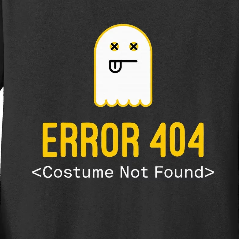 Error 404 Costume Not Found Kids Long Sleeve Shirt