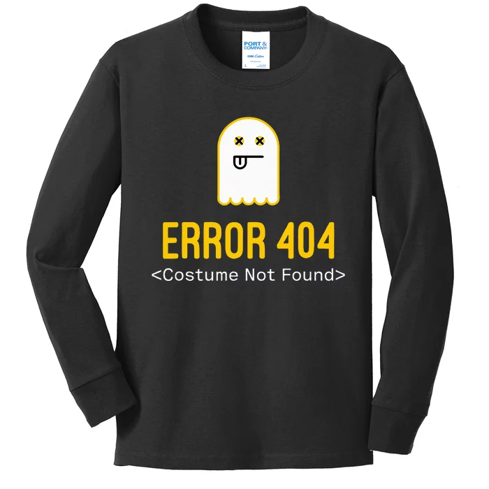 Error 404 Costume Not Found Kids Long Sleeve Shirt