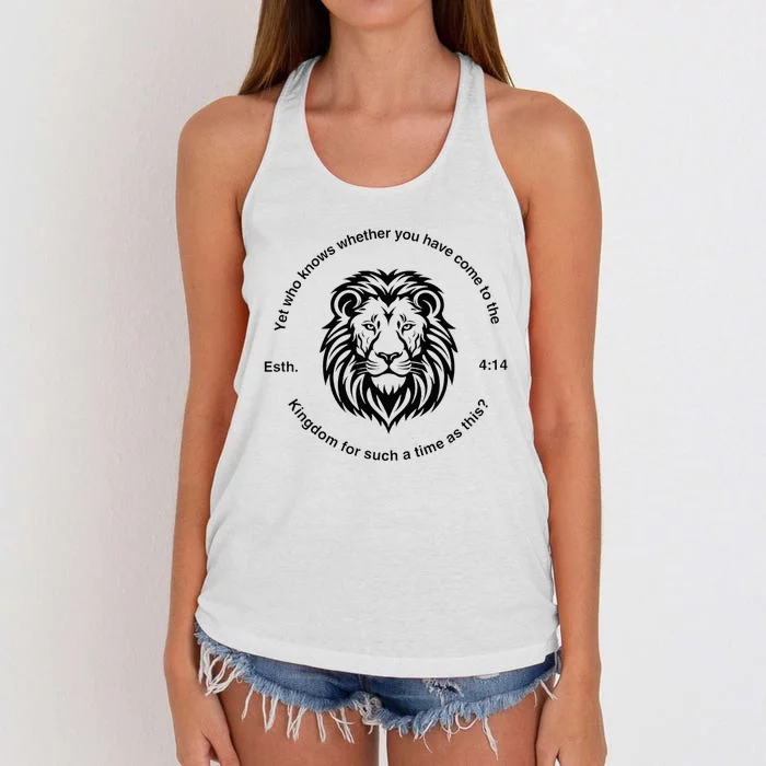 Esther 414 For Such A Time As This Women's Knotted Racerback Tank