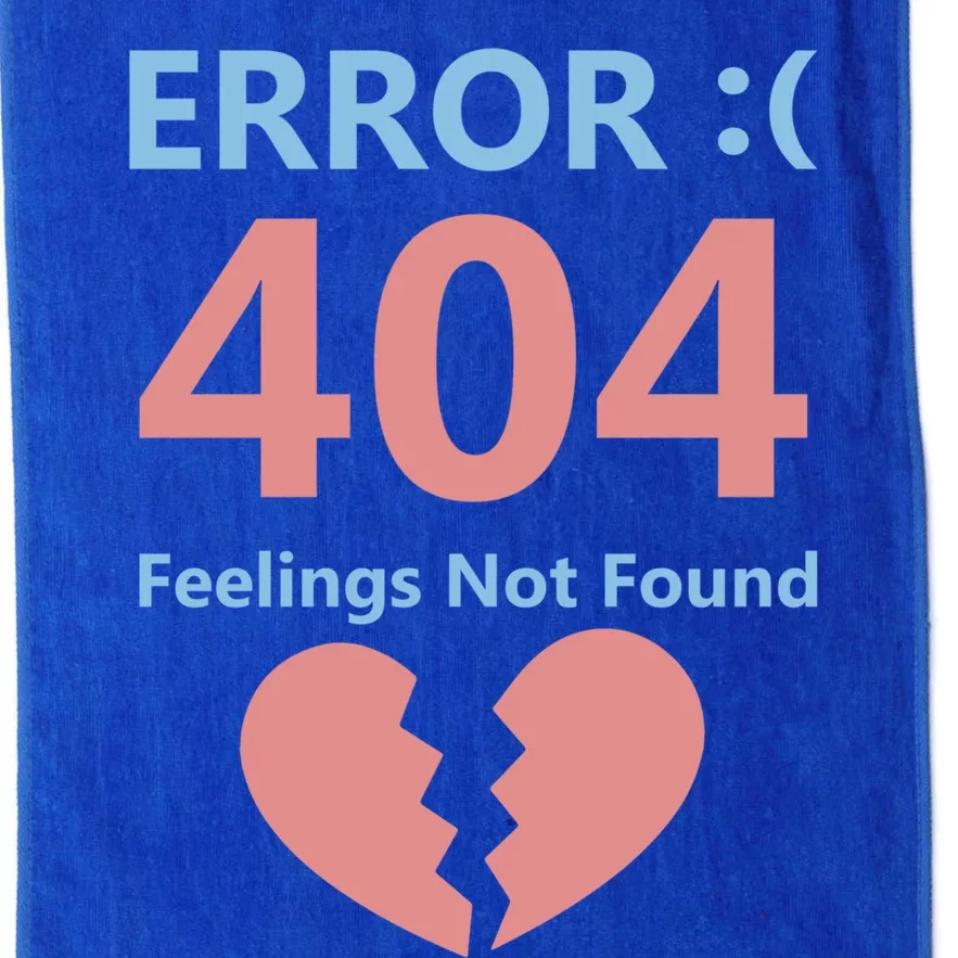 Error 404 Feelings Not Found Cute Gift Funny Single Anti Valentine Great Gift Platinum Collection Golf Towel