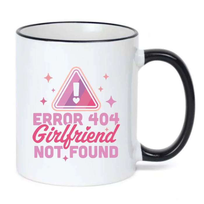 Error 404 Friend Not Found Gift Funny Anti Valentines Day Gift Black Color Changing Mug