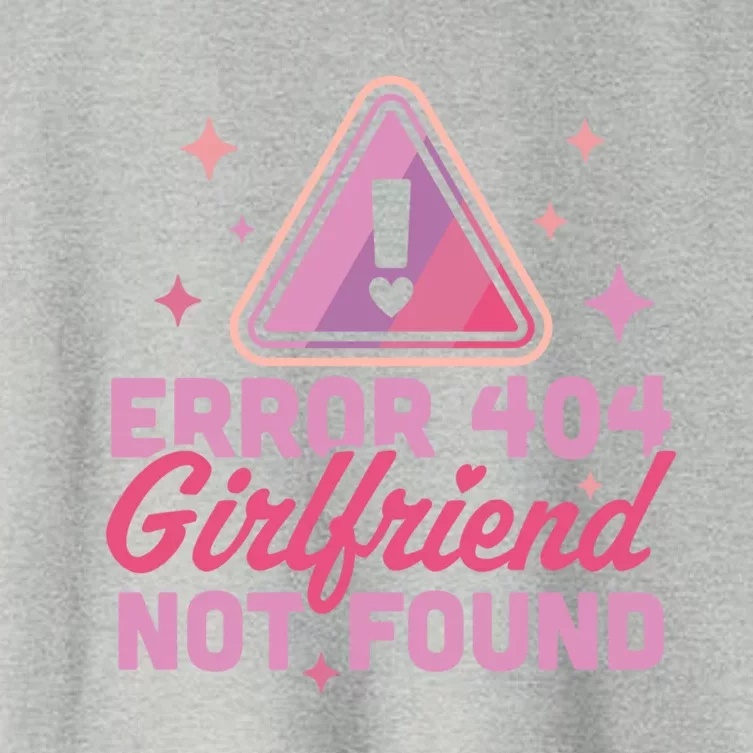 Error 404 Friend Not Found Gift Funny Anti Valentines Day Gift Women's Crop Top Tee