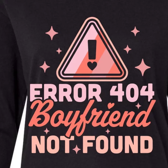 Error 404 Friend Not Found Gift Funny Anti Valentines Day Gift Womens Cotton Relaxed Long Sleeve T-Shirt