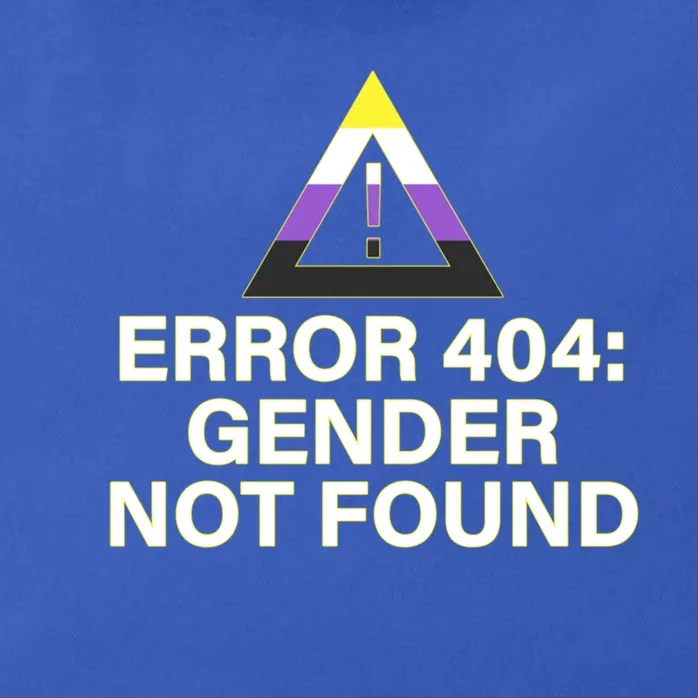 Error 404 Gender Not Found Agender Non Binary Pride Cute Gift Zip Tote Bag