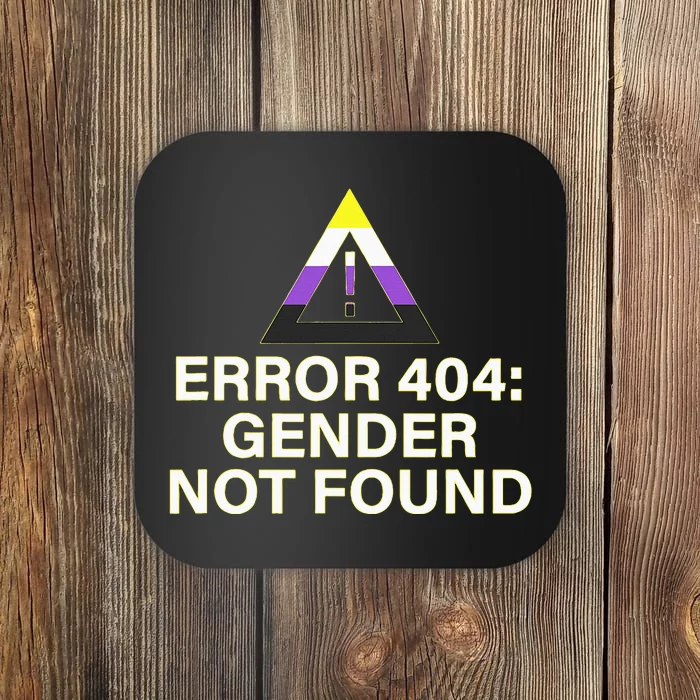 Error 404 Gender Not Found Agender Non Binary Pride Coaster