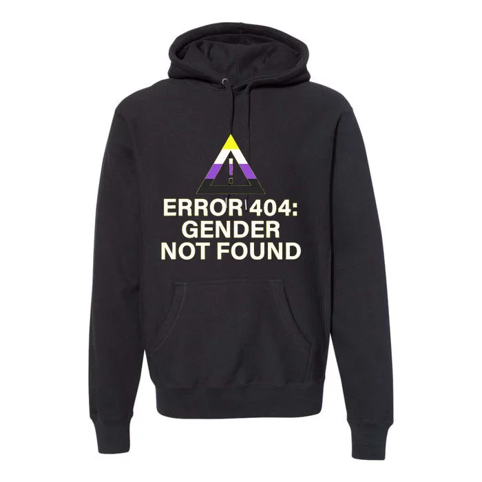 Error 404 Gender Not Found Agender Non Binary Pride Premium Hoodie