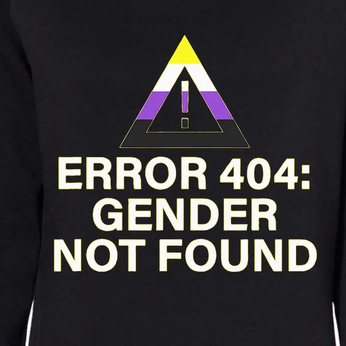 Error 404 Gender Not Found Agender Non Binary Pride Womens California Wash Sweatshirt