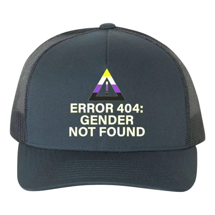 Error 404 Gender Not Found Agender Non Binary Pride Yupoong Adult 5-Panel Trucker Hat