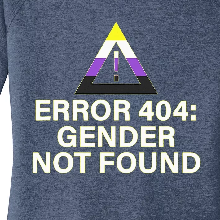 Error 404 Gender Not Found Agender Non Binary Pride Women's Perfect Tri Tunic Long Sleeve Shirt