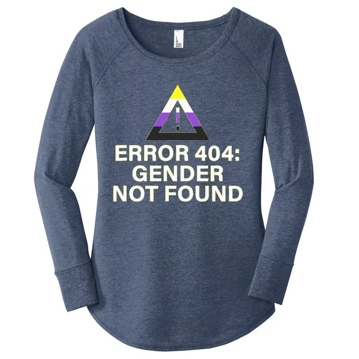 Error 404 Gender Not Found Agender Non Binary Pride Women's Perfect Tri Tunic Long Sleeve Shirt