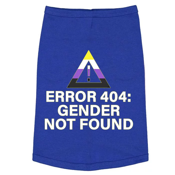 Error 404 Gender Not Found Agender Non Binary Pride Gift Doggie Tank