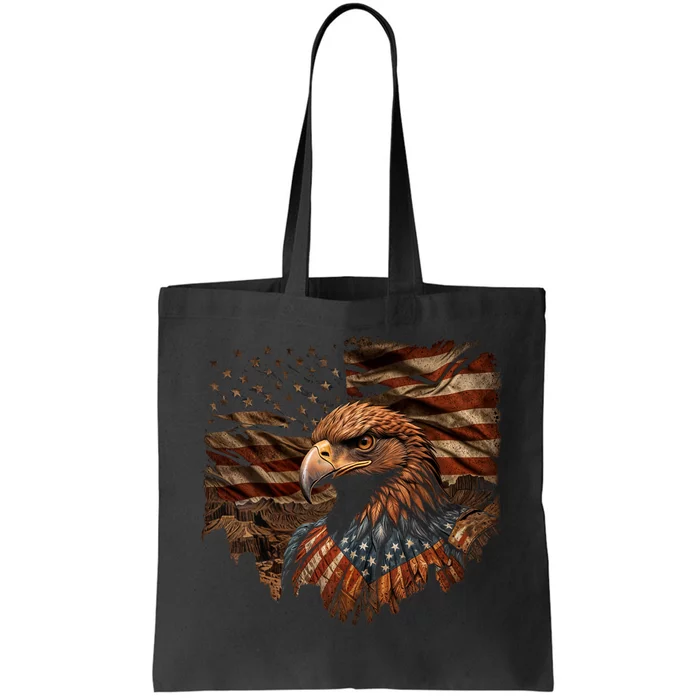 Eagle 4th Of July Usa Flag Patriotic American Tote Bag