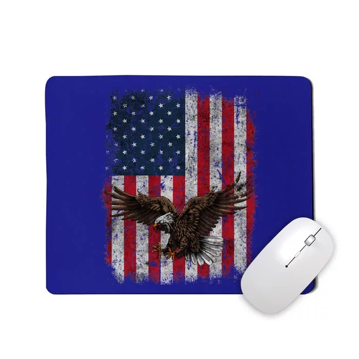 Eagle 4th Of July USA Flag American Patriotic Men Women Mousepad