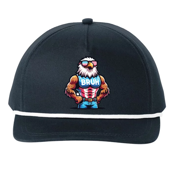 Eagle 4 Of July Snapback Five-Panel Rope Hat