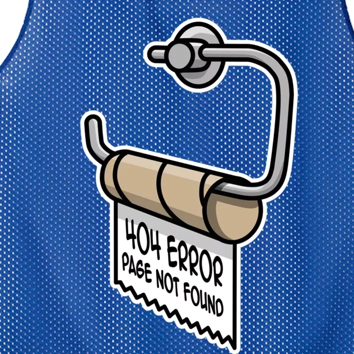 Error 404 Page Not Found Empty Toilet Paper Funny Programmer Gift Mesh Reversible Basketball Jersey Tank