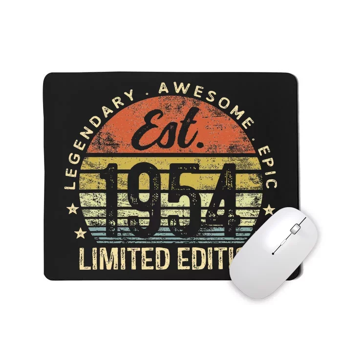 Edition 70th Birthday Vintage 70 Year Old Mousepad