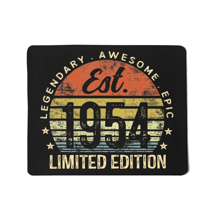 Edition 70th Birthday Vintage 70 Year Old Mousepad