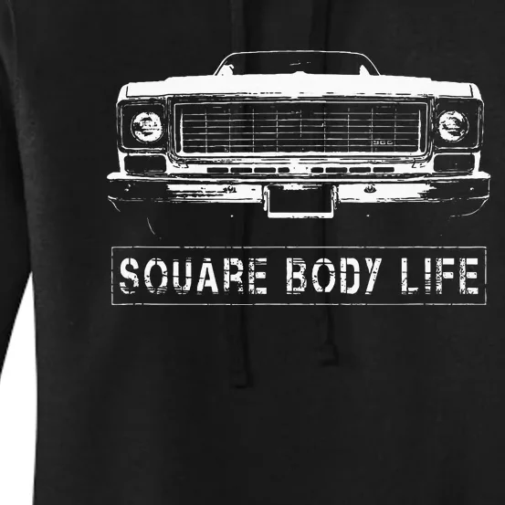 Early 70s Square Body Squarebody Truck Women's Pullover Hoodie