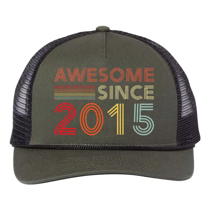 Eight 8yr BDay Son Boy Funny 2015 8th 8 Year Old Birthday Retro Rope Trucker Hat Cap