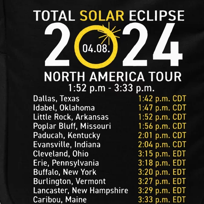 Eclipse April 8 2024 Path Of The Eclipse Impact Tech Backpack