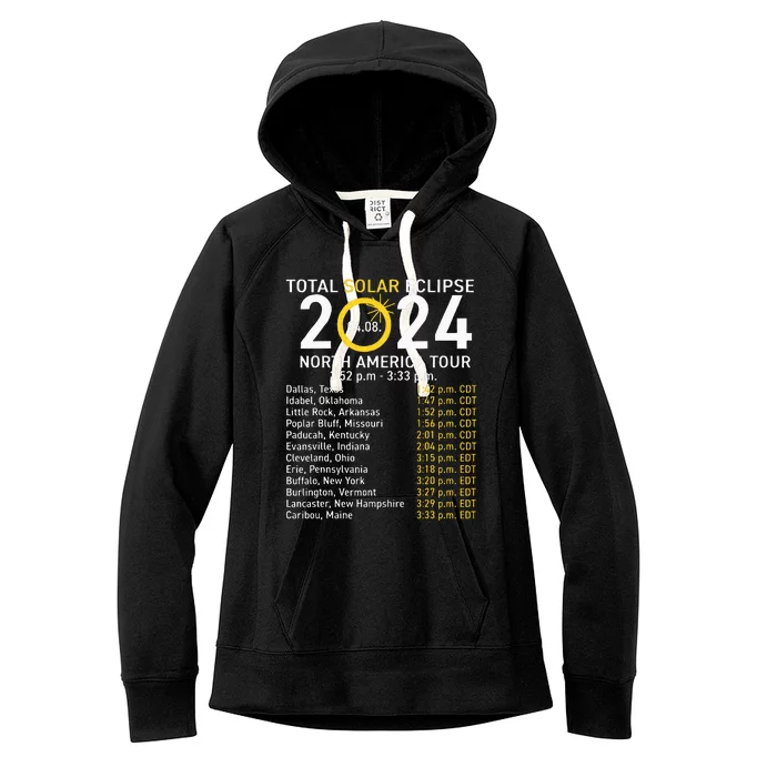 Eclipse April 8 2024 Path Of The Eclipse Women's Fleece Hoodie