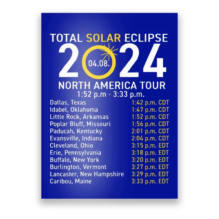 Eclipse April 8 2024 Path Of The Eclipse Poster