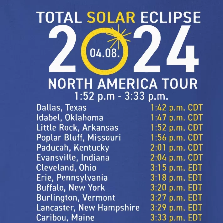 Eclipse April 8 2024 Path Of The Eclipse Toddler Long Sleeve Shirt