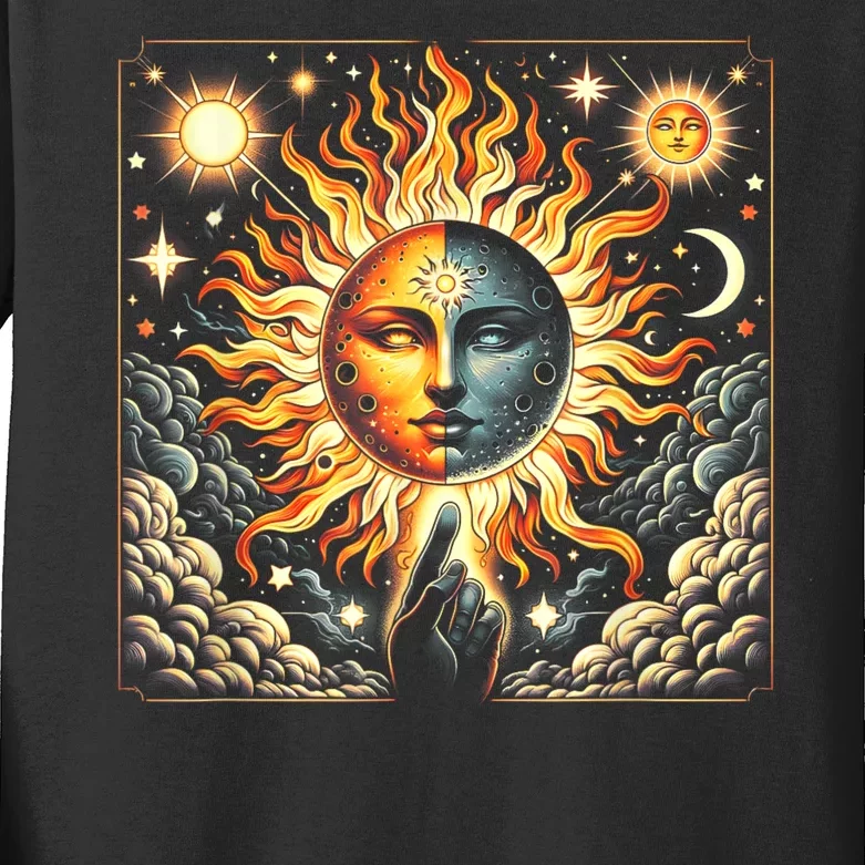 Eclipse April 8 2024 Kids Long Sleeve Shirt