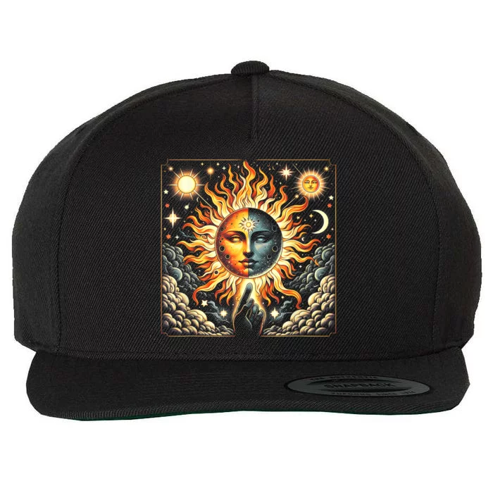 Eclipse April 8 2024 Wool Snapback Cap