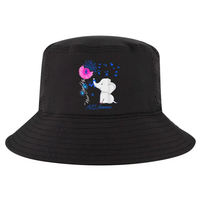 Elephant ALS Awareness - ALS Ribbon Gifts Cool Comfort Performance Bucket Hat