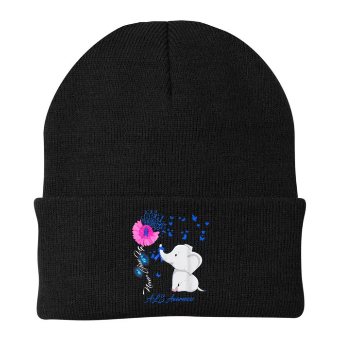 Elephant ALS Awareness - ALS Ribbon Gifts Knit Cap Winter Beanie