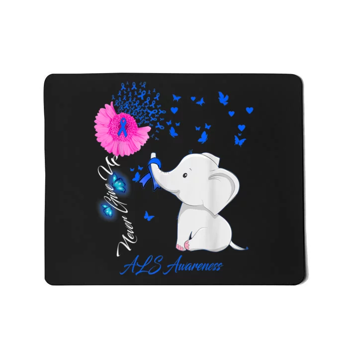 Elephant ALS Awareness - ALS Ribbon Gifts Mousepad