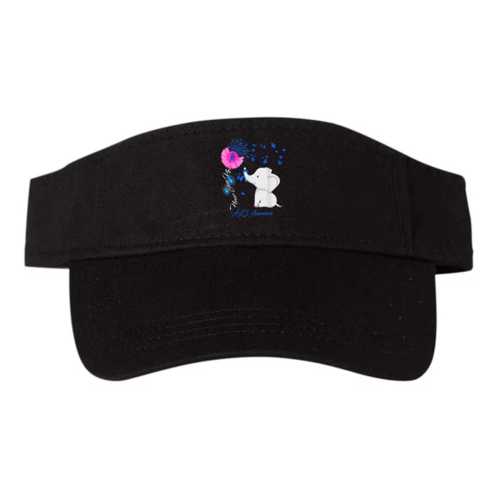 Elephant ALS Awareness - ALS Ribbon Gifts Valucap Bio-Washed Visor