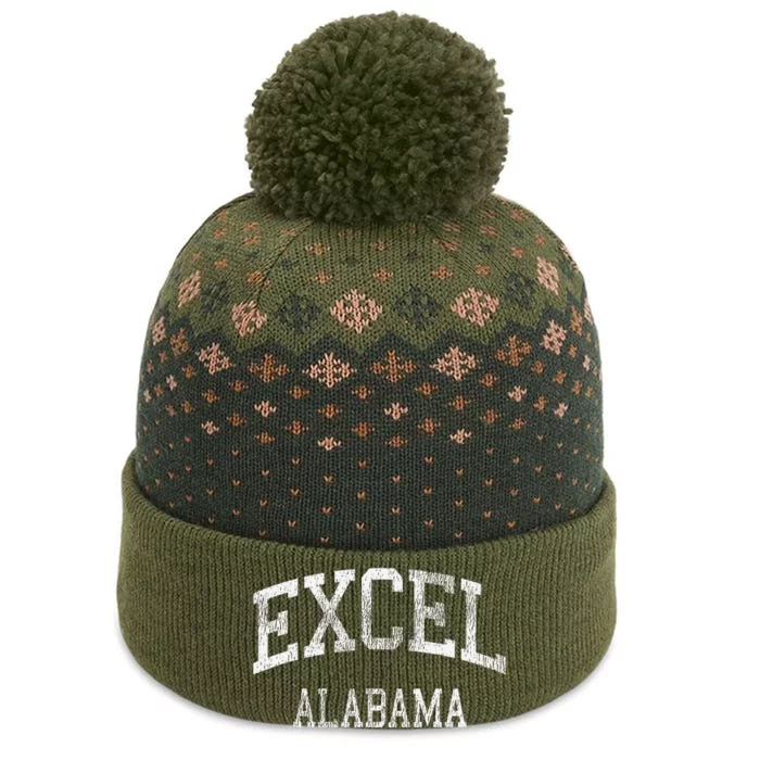 Excel Alabama Al Vintage Athletic Sports Design The Baniff Cuffed Pom Beanie