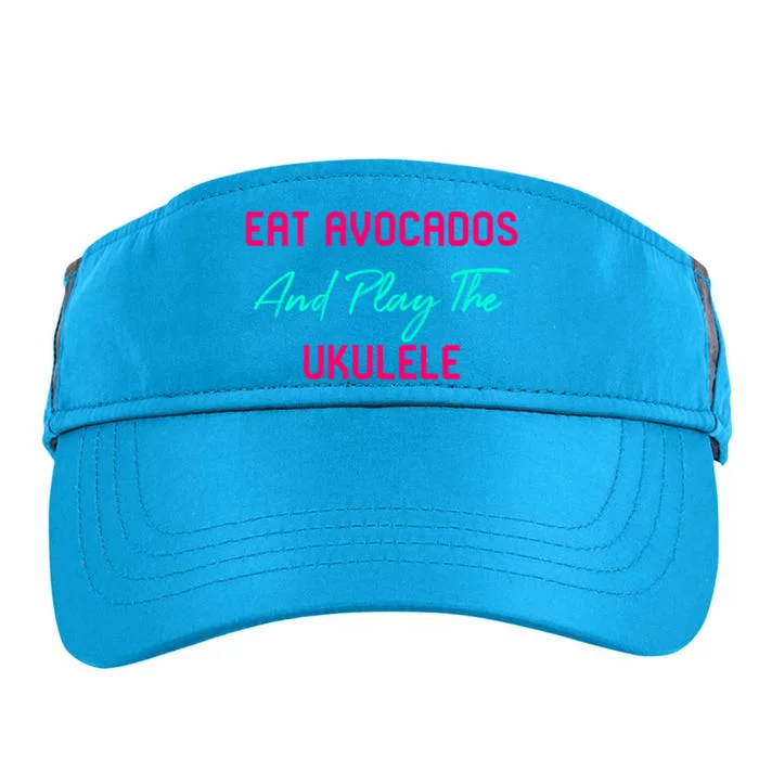 Eat Avocados And Play The Ukulele Motivational Ukelele Great Gift Adult Drive Performance Visor